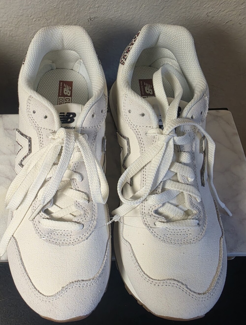 Womens New Balance 515 Classics - White/Leopard Sneakers Sz 10 WL515S03 - Picture 4 of 8